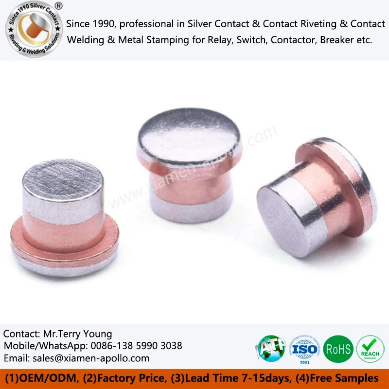 AgCuAg Tri-metal Contact Rivets