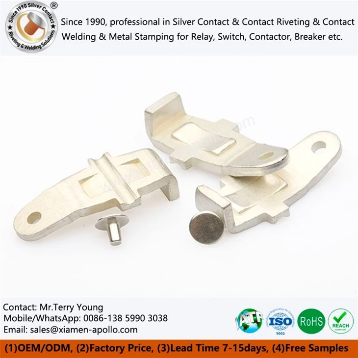 In-die Riveting Silver Contacts