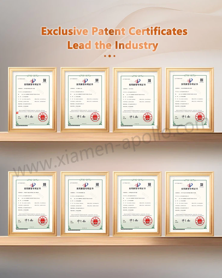 Exclusive Patent Certificates Lead the Industry Exclusive Patent Certificates Lead the Industry