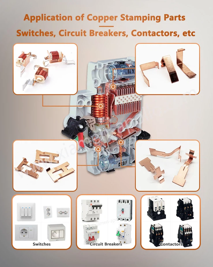Application of Stamped Copper Terminals Switches Circuit Breakers Contactors etc Application of Stamped Copper Terminals Switches Circuit Breakers Contactors etc